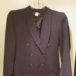 J.G. Hook Double Breasted Dark Purple Blazer and Matching Pant Suit Set